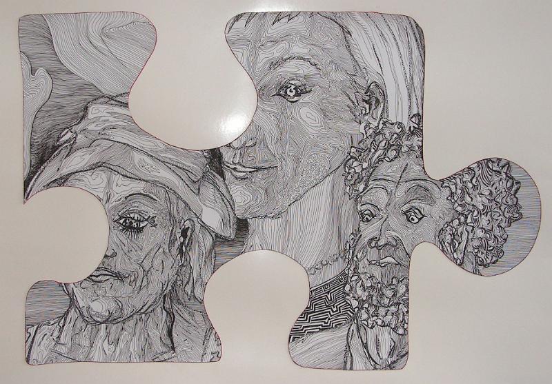 Soziologische Trilogie 2 (Gesellschaft), 2007, Variotechnik, 90x66.jpg